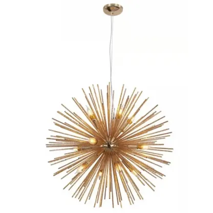 Modern Starburst Aluminum Chandelier for Dining Room Decor Image - 5