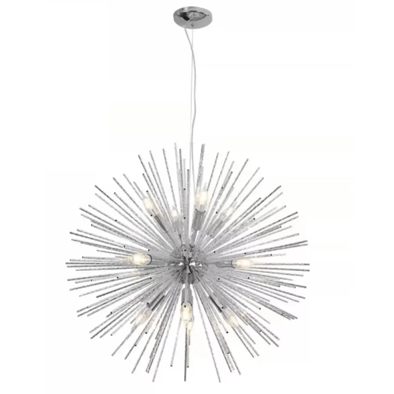 Modern Starburst Aluminum Chandelier for Dining Room Decor Image - 7 | homeyfad