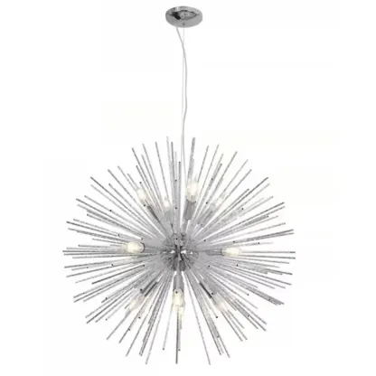 Modern Starburst Aluminum Chandelier for Dining Room Decor Image - 7