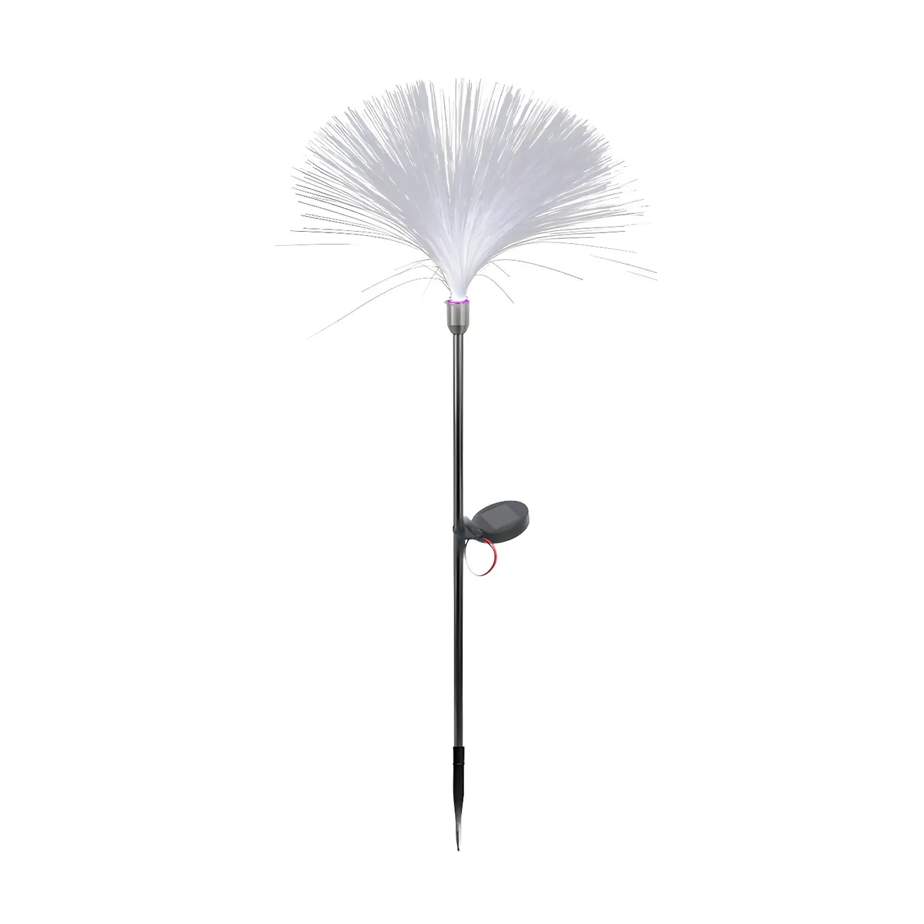 LED Solar yellow Pathway Lights with Courtyard Fiber Optic Decor Image - 5 | homeyfad