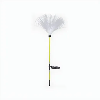 LED Solar yellow Pathway Lights with Courtyard Fiber Optic Decor Image - 6