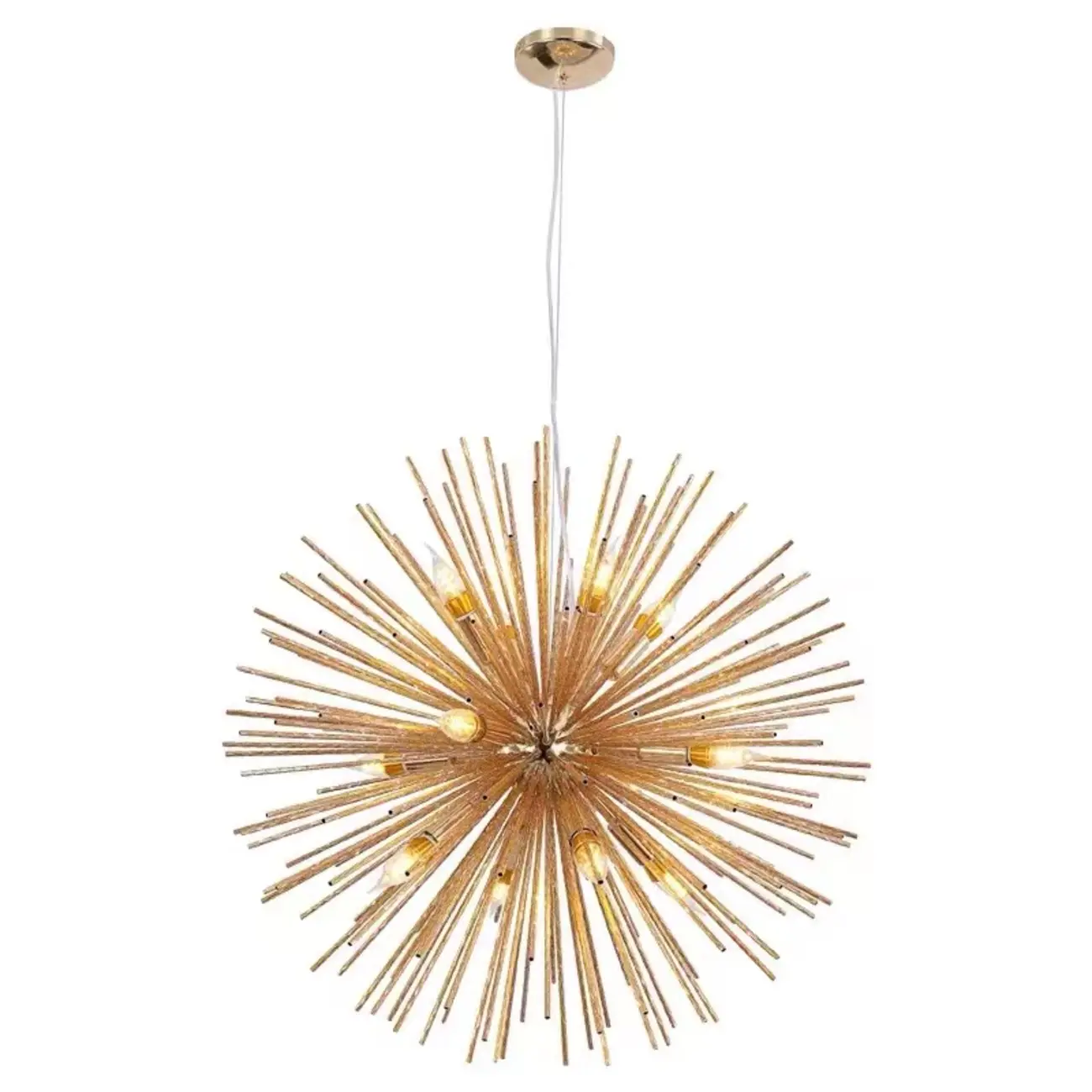 Modern Starburst Aluminum Chandelier for Dining Room Decor Image - 9 | homeyfad