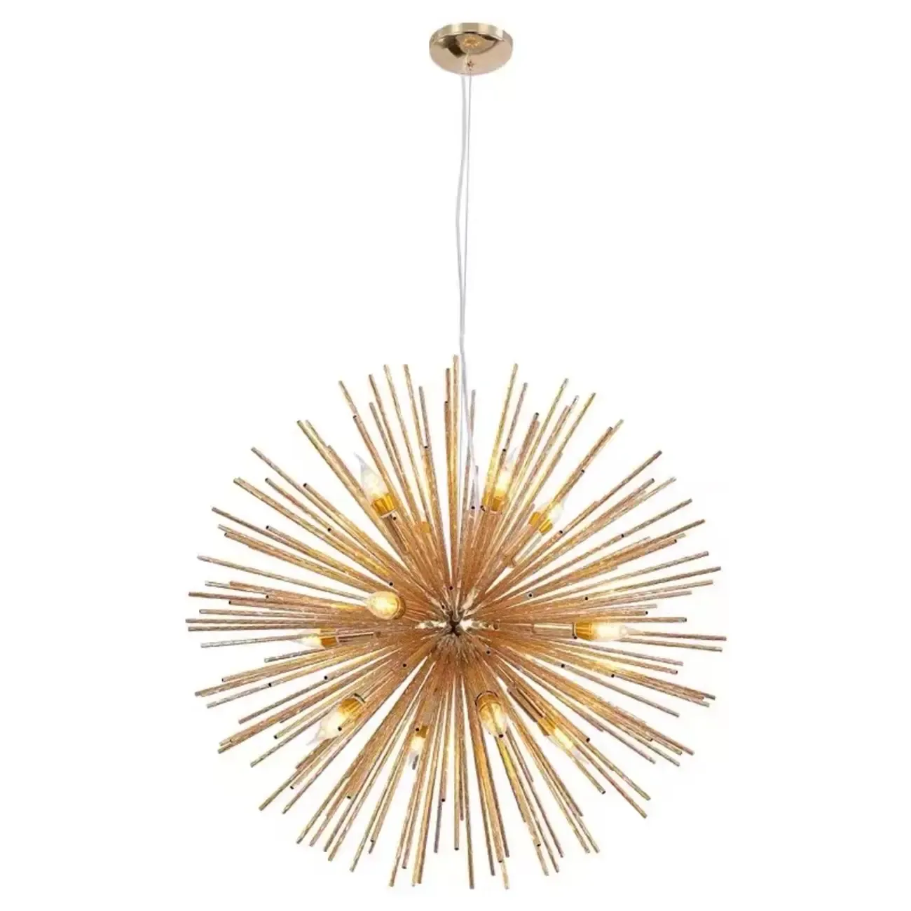 Modern Starburst Aluminum Chandelier for Dining Room Decor Image - 9