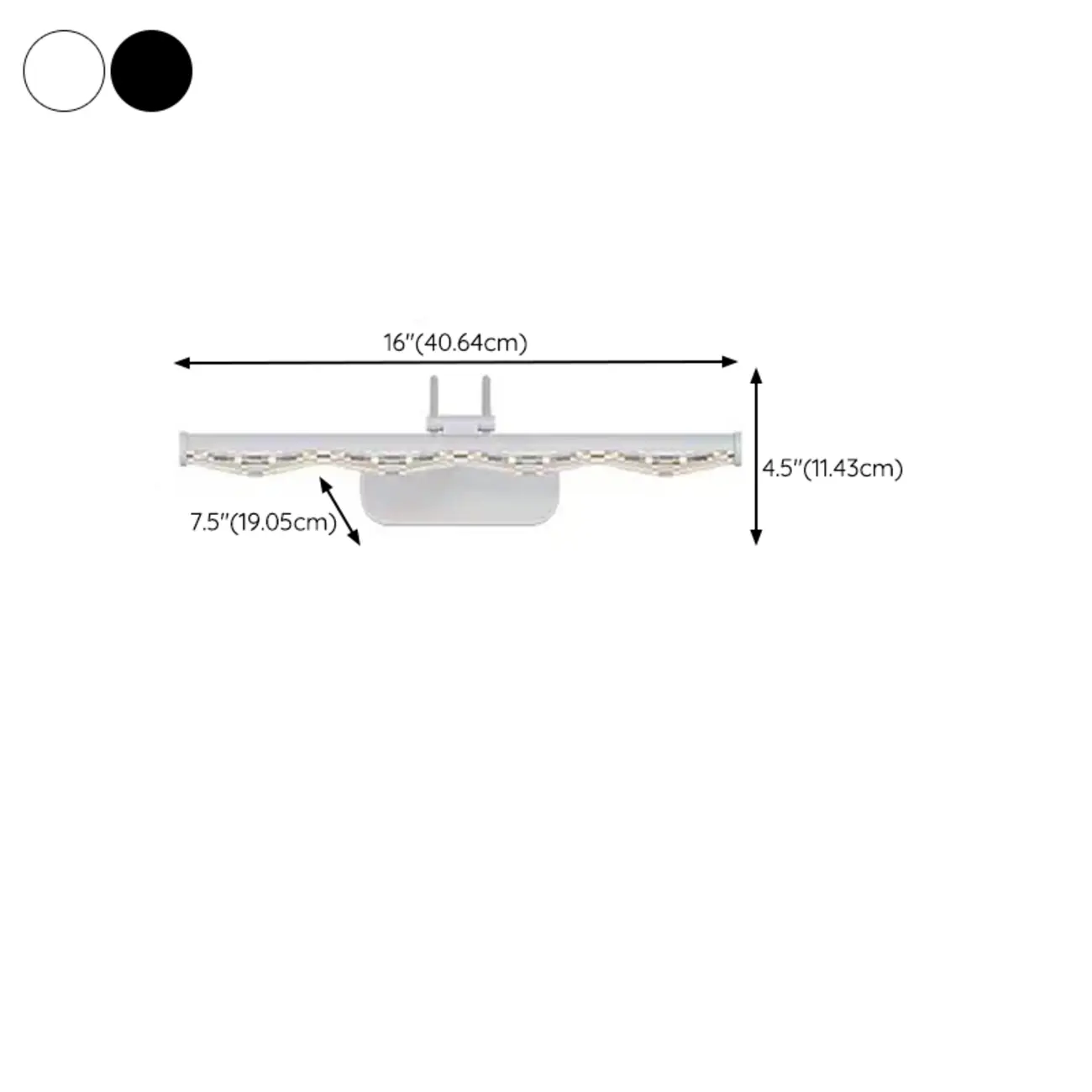 Modern Linear LED Vanity Light Above Bathroom Mirror #size