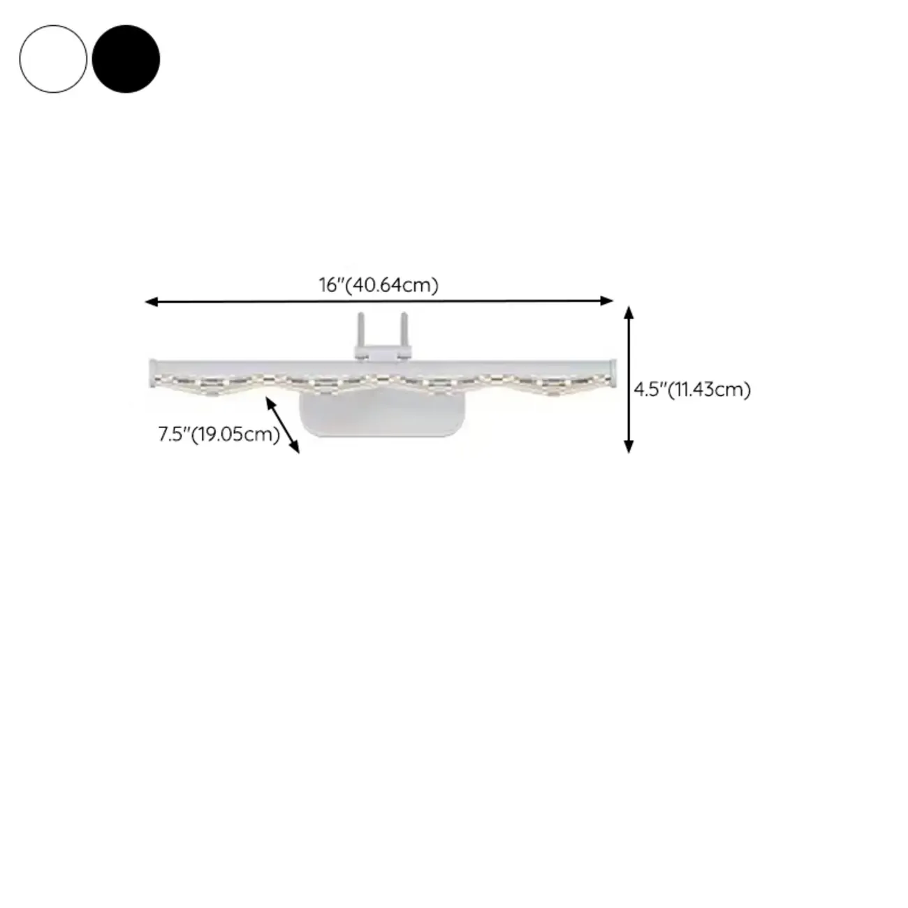Modern Linear LED Vanity Light Above Bathroom Mirror #size