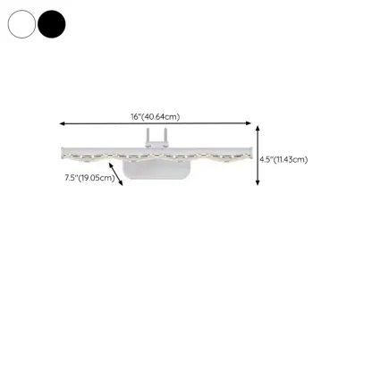 Modern Linear LED Vanity Light Above Bathroom Mirror #size