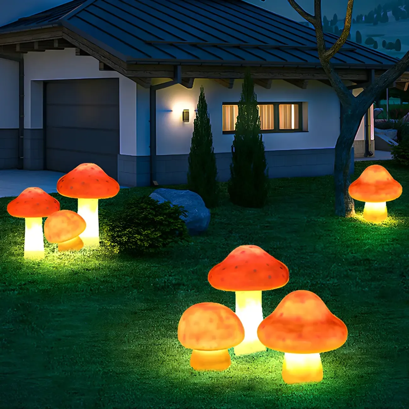 LED Outdoor Cozy Mushroom Landscape Light for Garden Path Image - 4