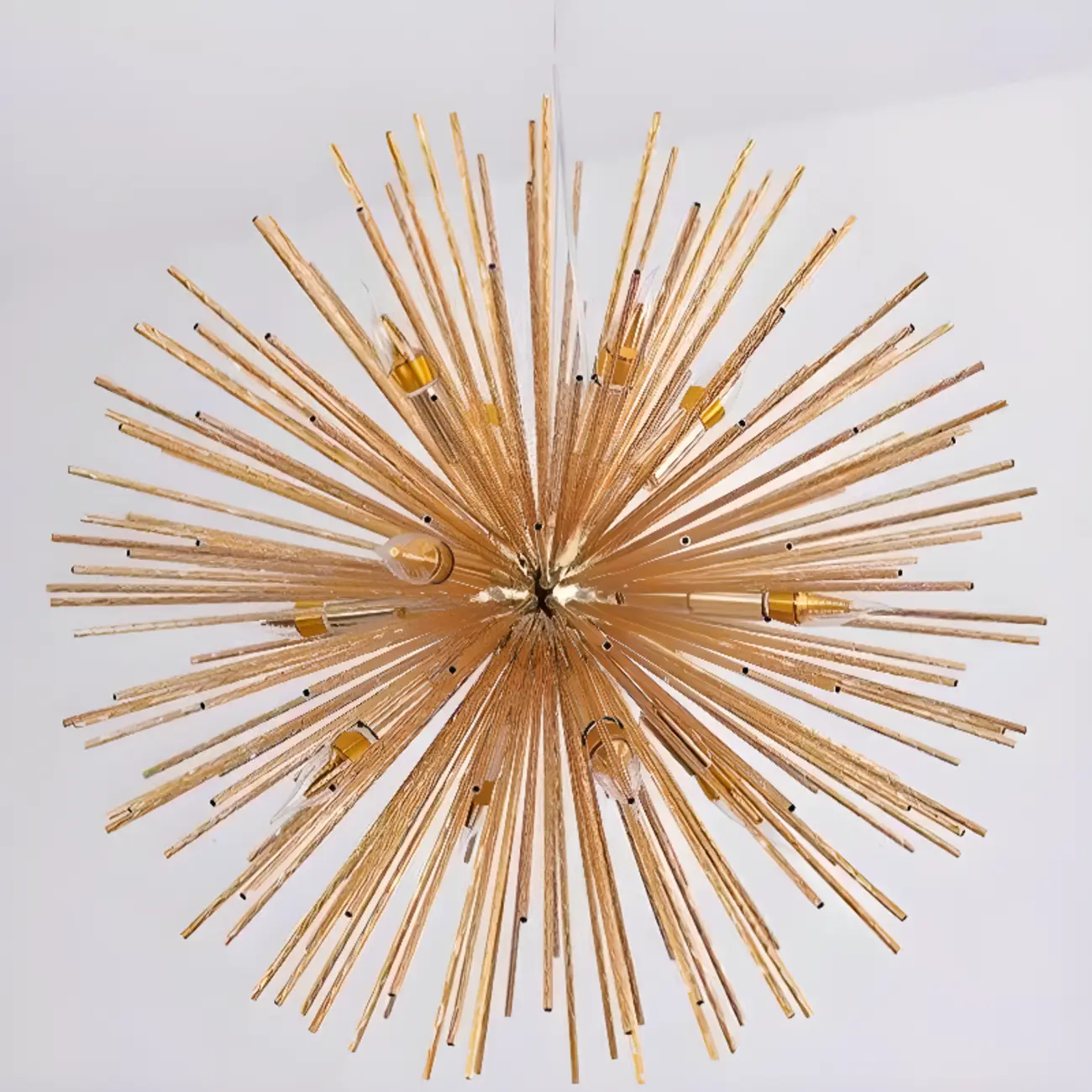 Modern Starburst Aluminum Chandelier for Dining Room Decor Image - 11 | homeyfad