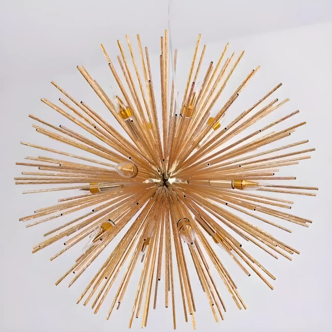 Modern Starburst Aluminum Chandelier for Dining Room Decor Image - 11