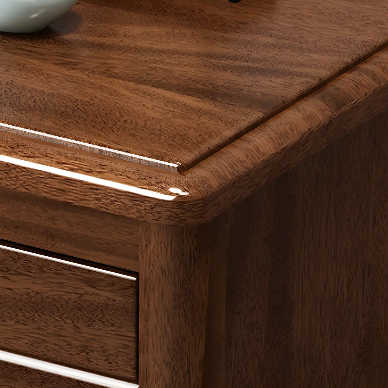 Modern White Wooden Nightstand with Storage Drawers Image - 7 | homeyfad