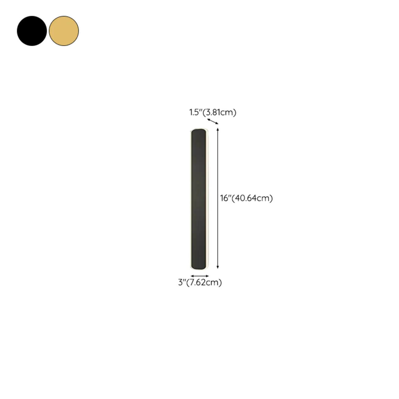 Modern Wall-Mounted LED Vanity Light with Acrylic Shade #size