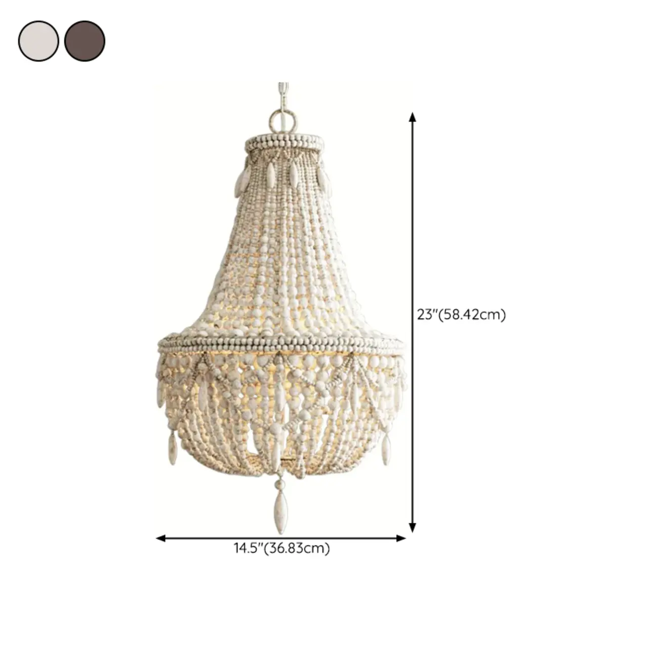 Elegant White Beaded Chandelier for Modern Dining Room #size | homeyfad
