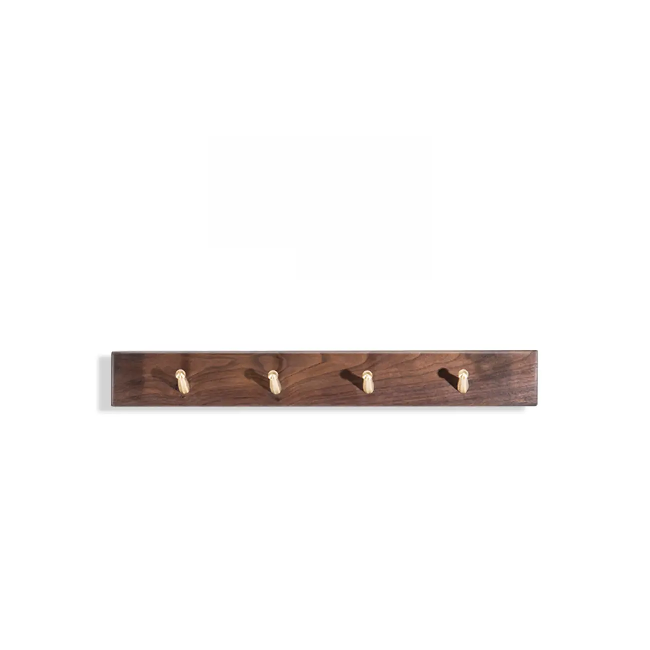 Rustic Wooden Brown Wall-Mounted Coat Rack with Shelves Image - 2 | homeyfad