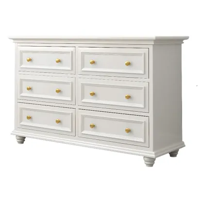 Glam White Wood Dressers & Chests for Bedroom Image - 4