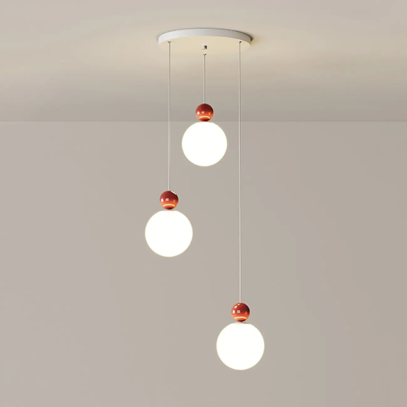 Designer Moon Round Cluster Pendant Light with Beaded Detail for Home Decor Image - 9 | homeyfad
