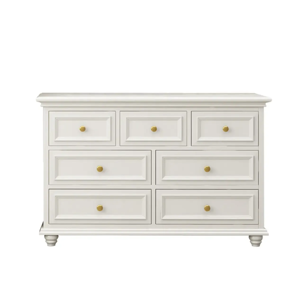 Glam White Wood Dressers & Chests for Bedroom Image - 5
