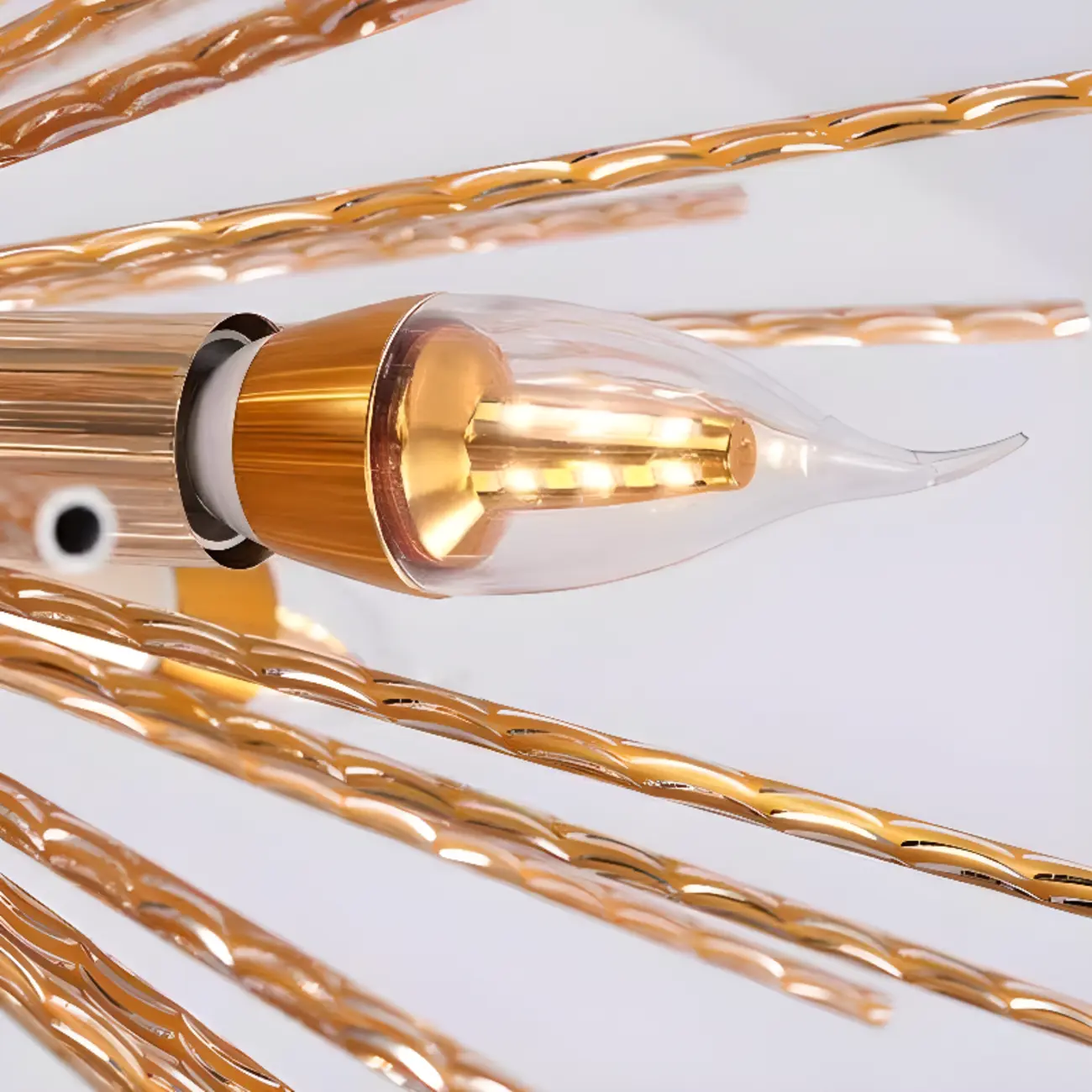 Modern Starburst Aluminum Chandelier for Dining Room Decor Image - 15 | homeyfad