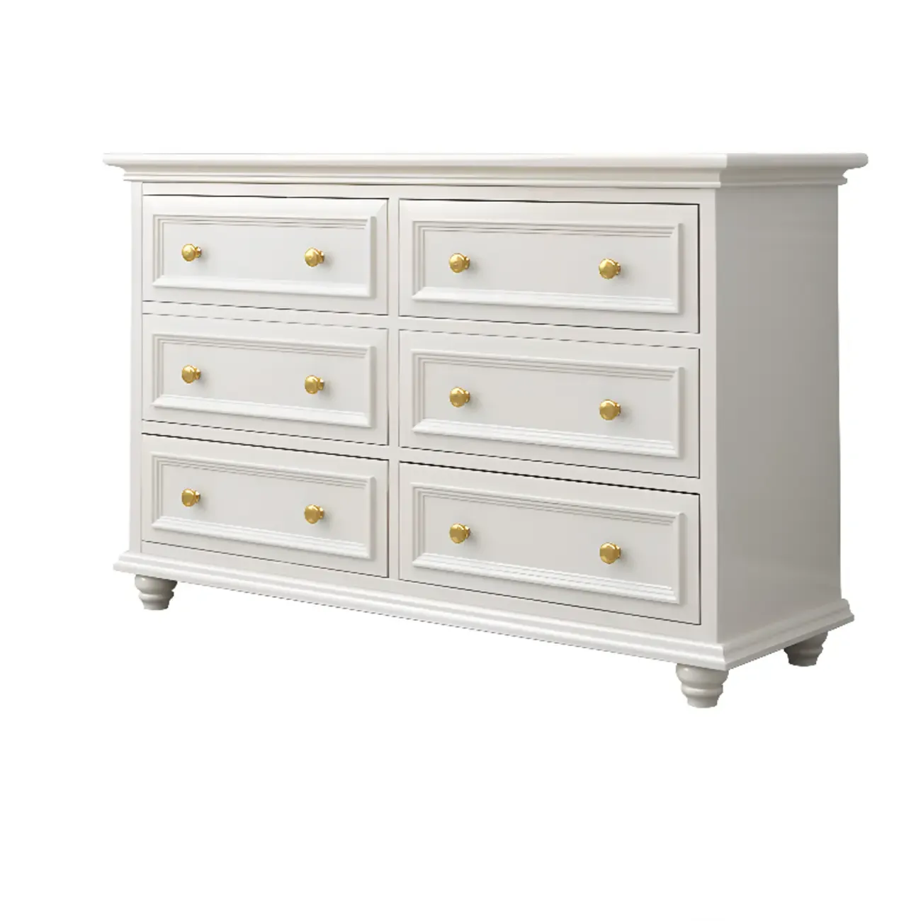 Glam White Wood Dressers & Chests for Bedroom Image - 6