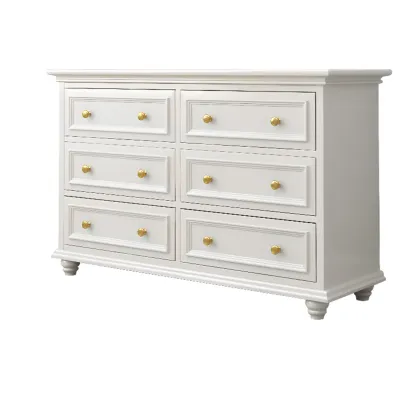 Glam White Wood Dressers & Chests for Bedroom Image - 6