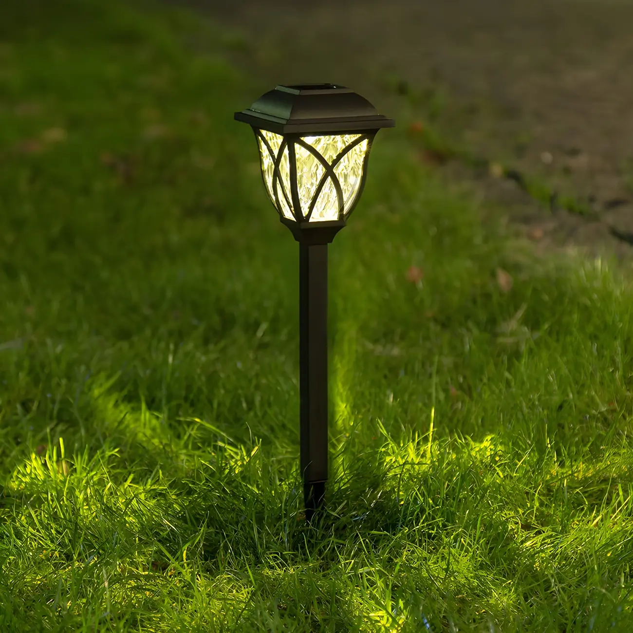 Artistic LED Solar Outdoor Bollard Light for Garden Pathway Image - 1 | homeyfad