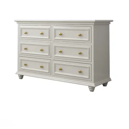 Glam White Wood Dressers & Chests for Bedroom Image - 7