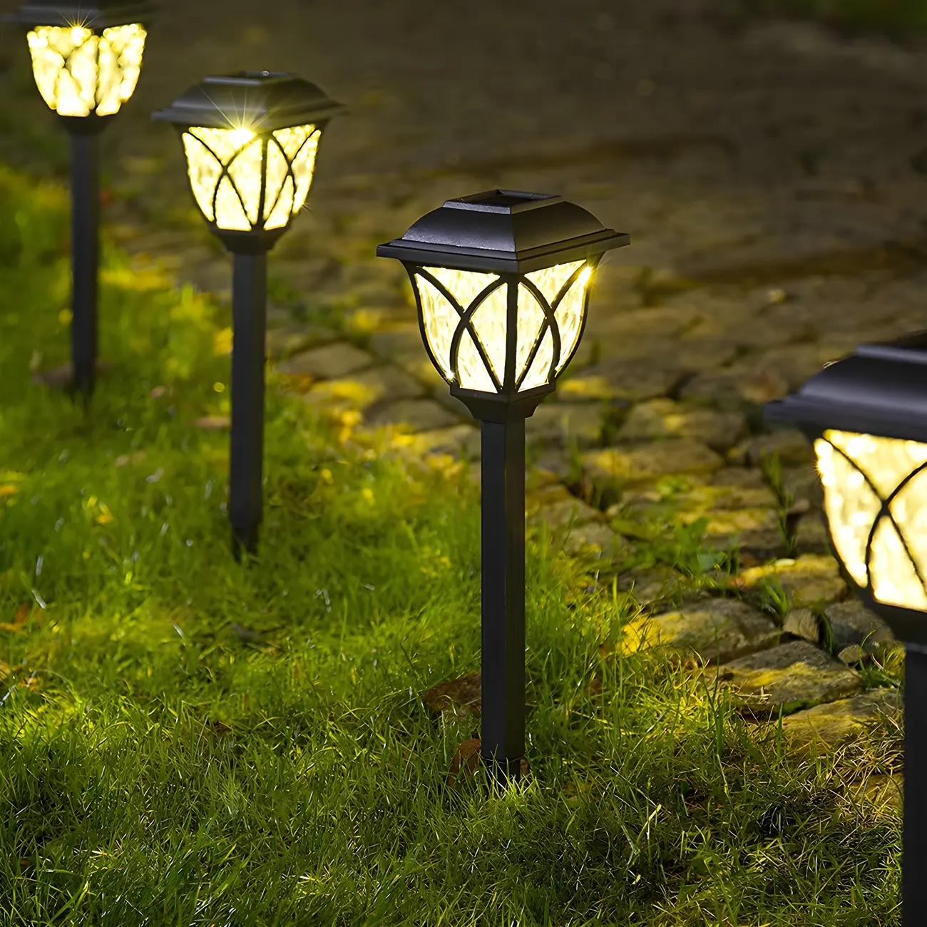 Artistic LED Solar Outdoor Bollard Light for Garden Pathway Image - 2 | homeyfad