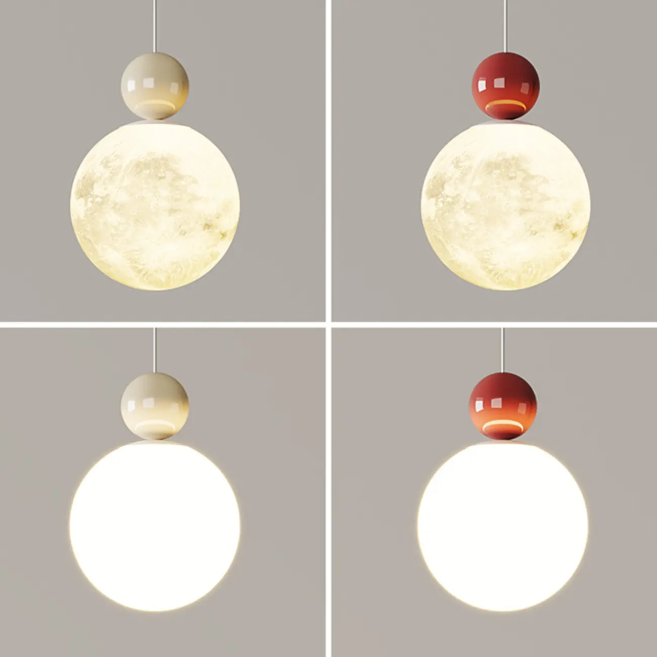 Designer Moon Round Cluster Pendant Light with Beaded Detail for Home Decor Image - 12 | homeyfad