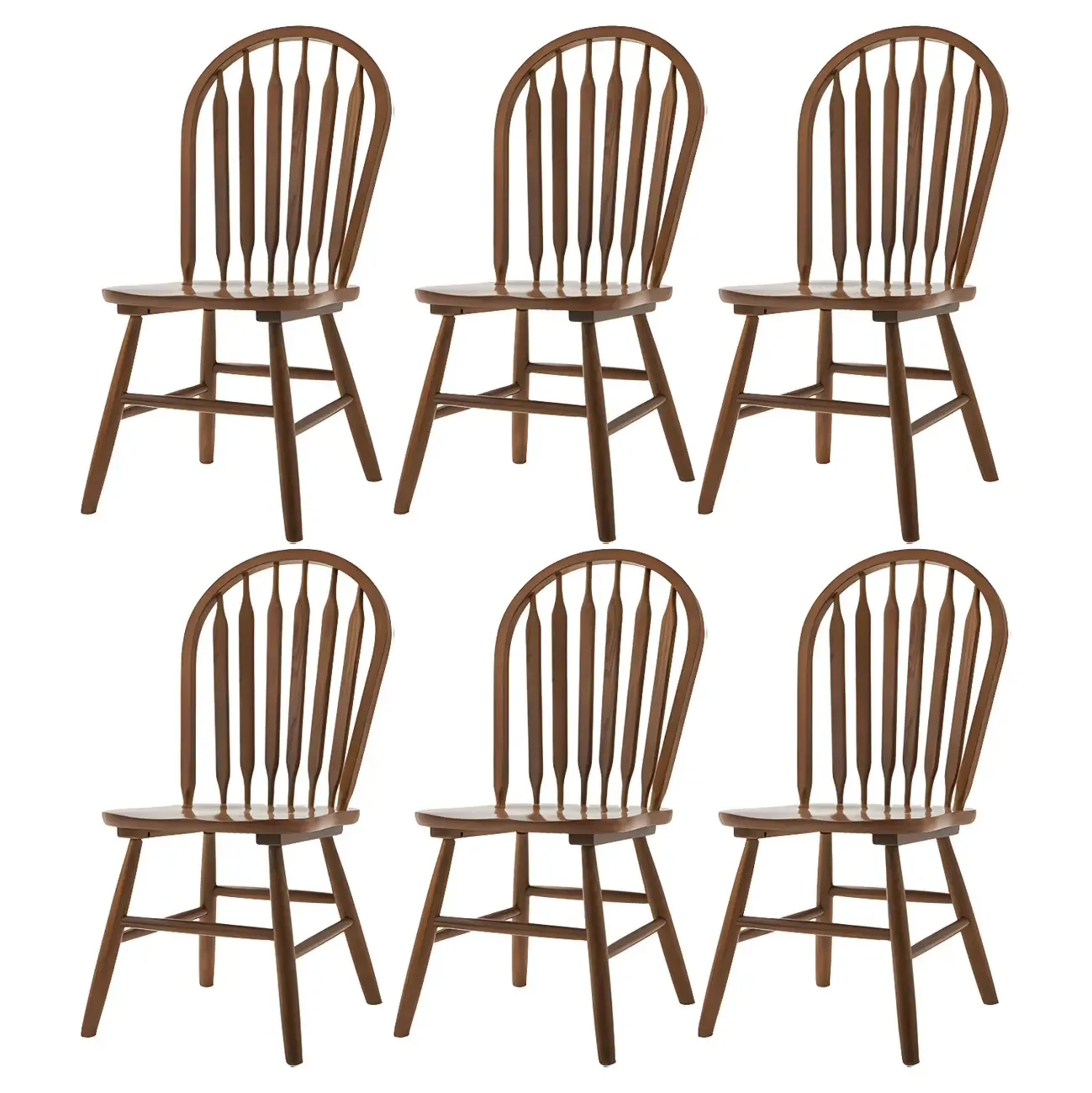 Traditional Windsor Back Solid Wood Dining Chair Set of 2 Image - 11