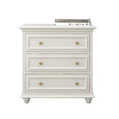 Glam White Wood Dressers & Chests for Bedroom Image - 9