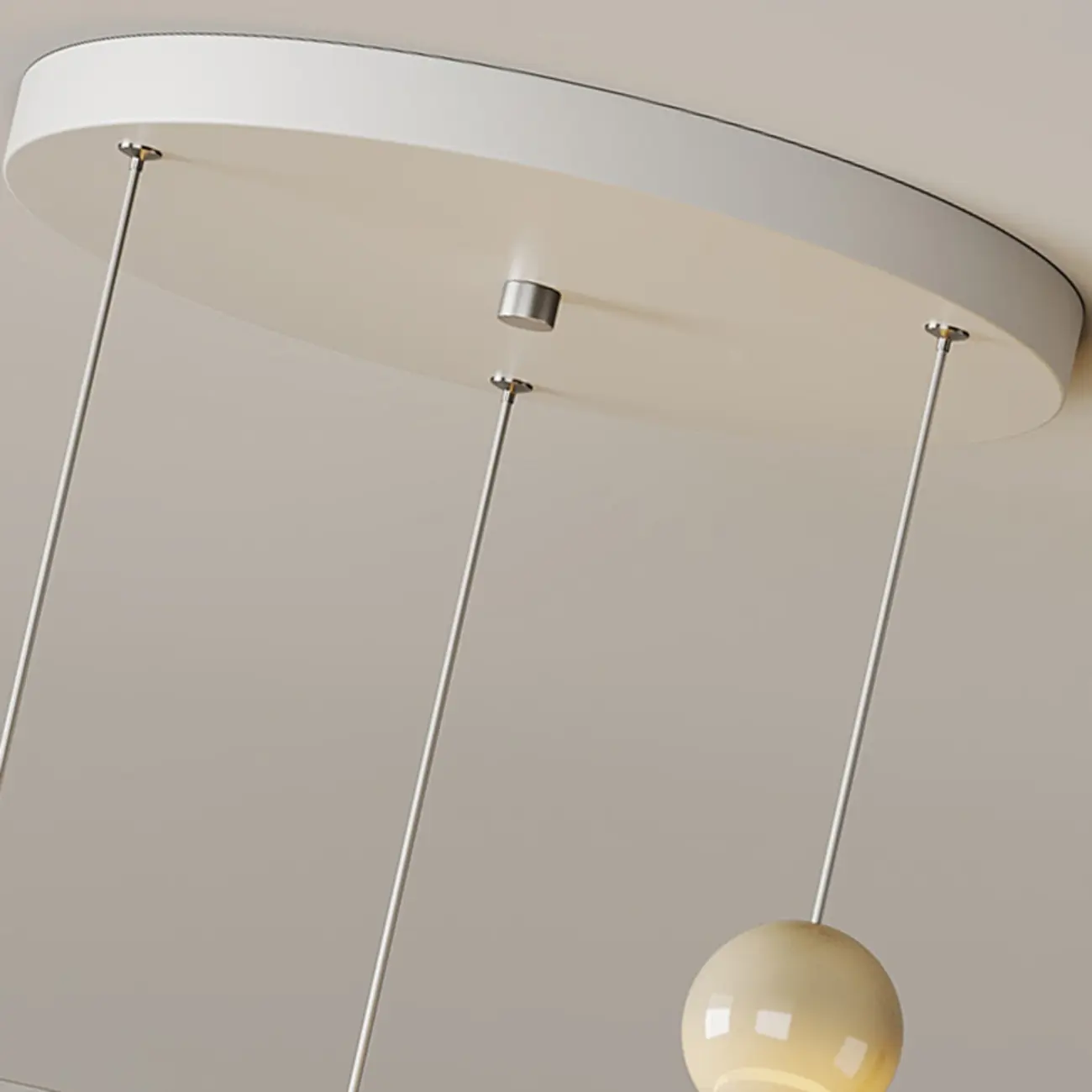 Designer Moon Round Cluster Pendant Light with Beaded Detail for Home Decor Image - 14 | homeyfad