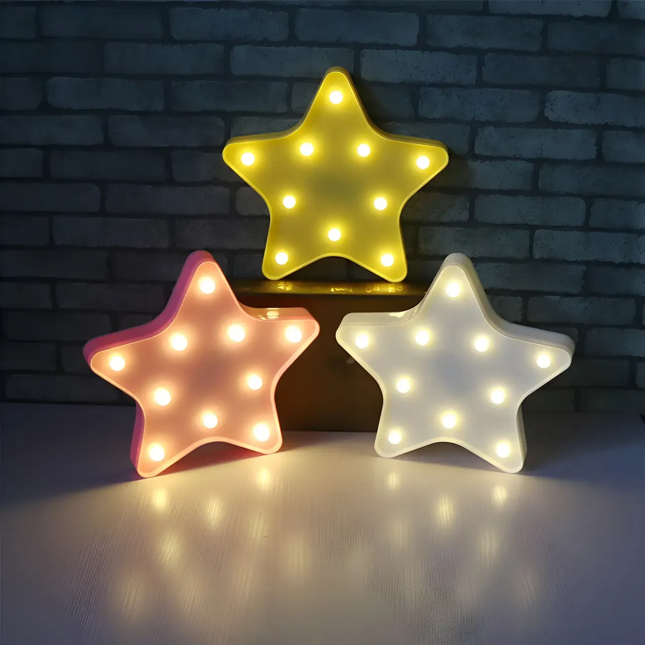Kids Blue Plastic Star LED Night Light for Bedroom Wall Decor Image - 6