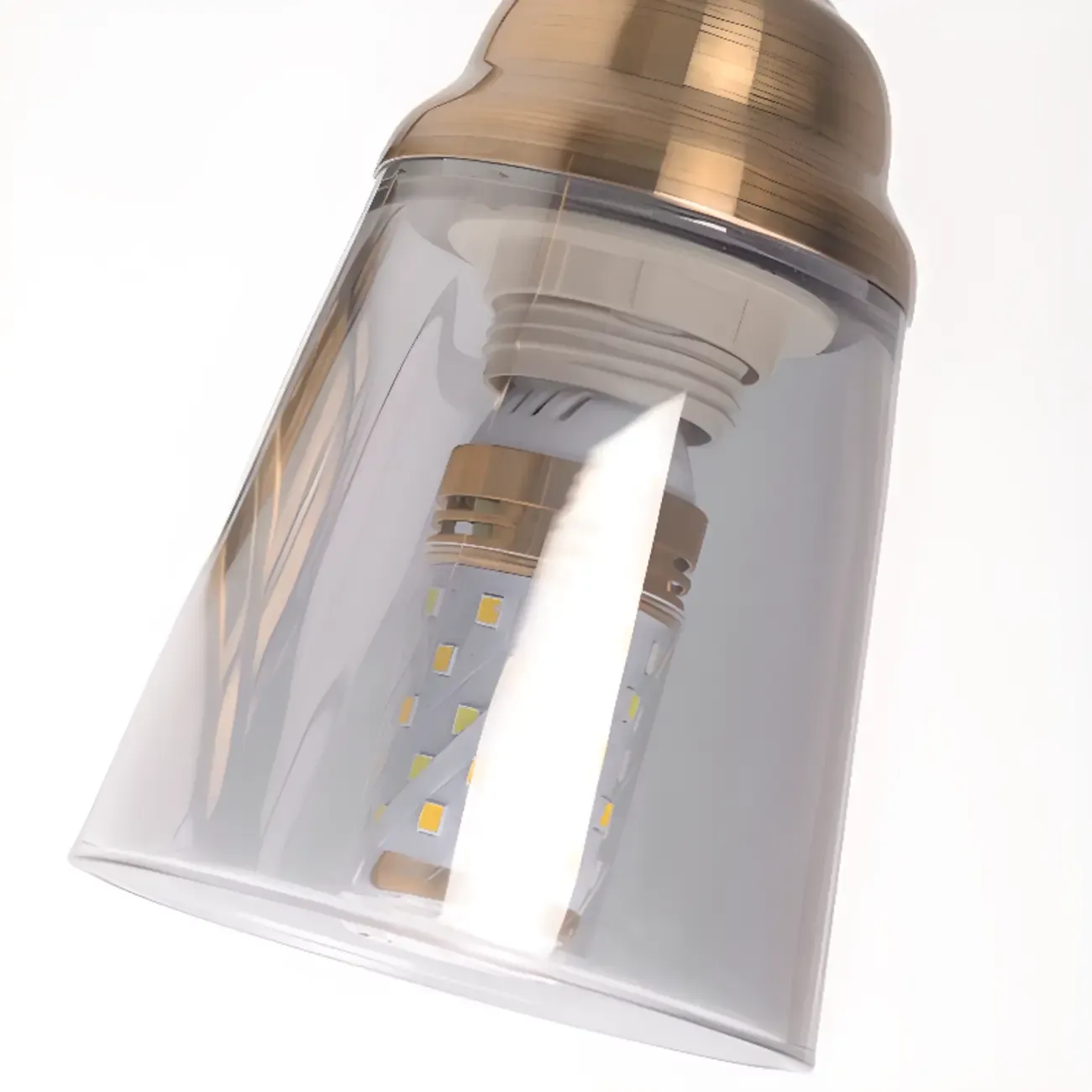 Elegant Brass Geometric Vanity Lamps Above Mirror Image - 7