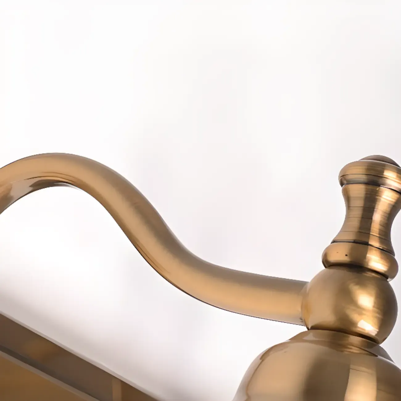 Elegant Brass Geometric Vanity Lamps Above Mirror Image - 8