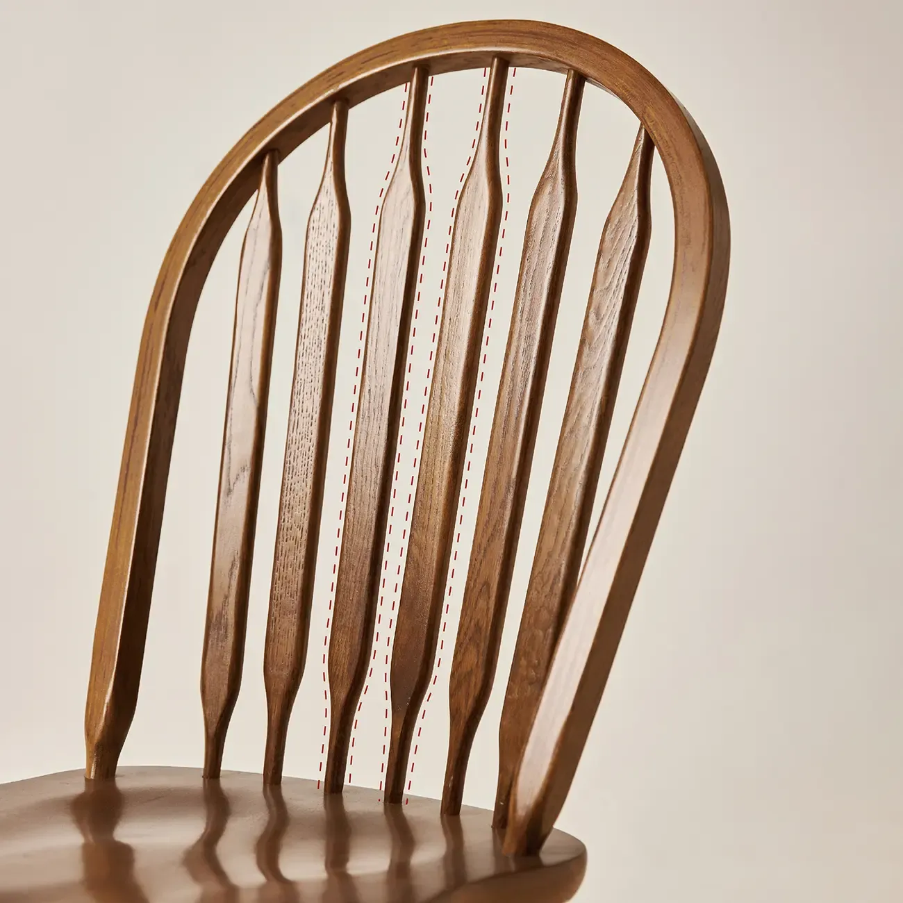 Traditional Windsor Back Solid Wood Dining Chair Set of 2 Image - 14