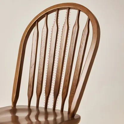 Traditional Windsor Back Solid Wood Dining Chair Set of 2 Image - 14
