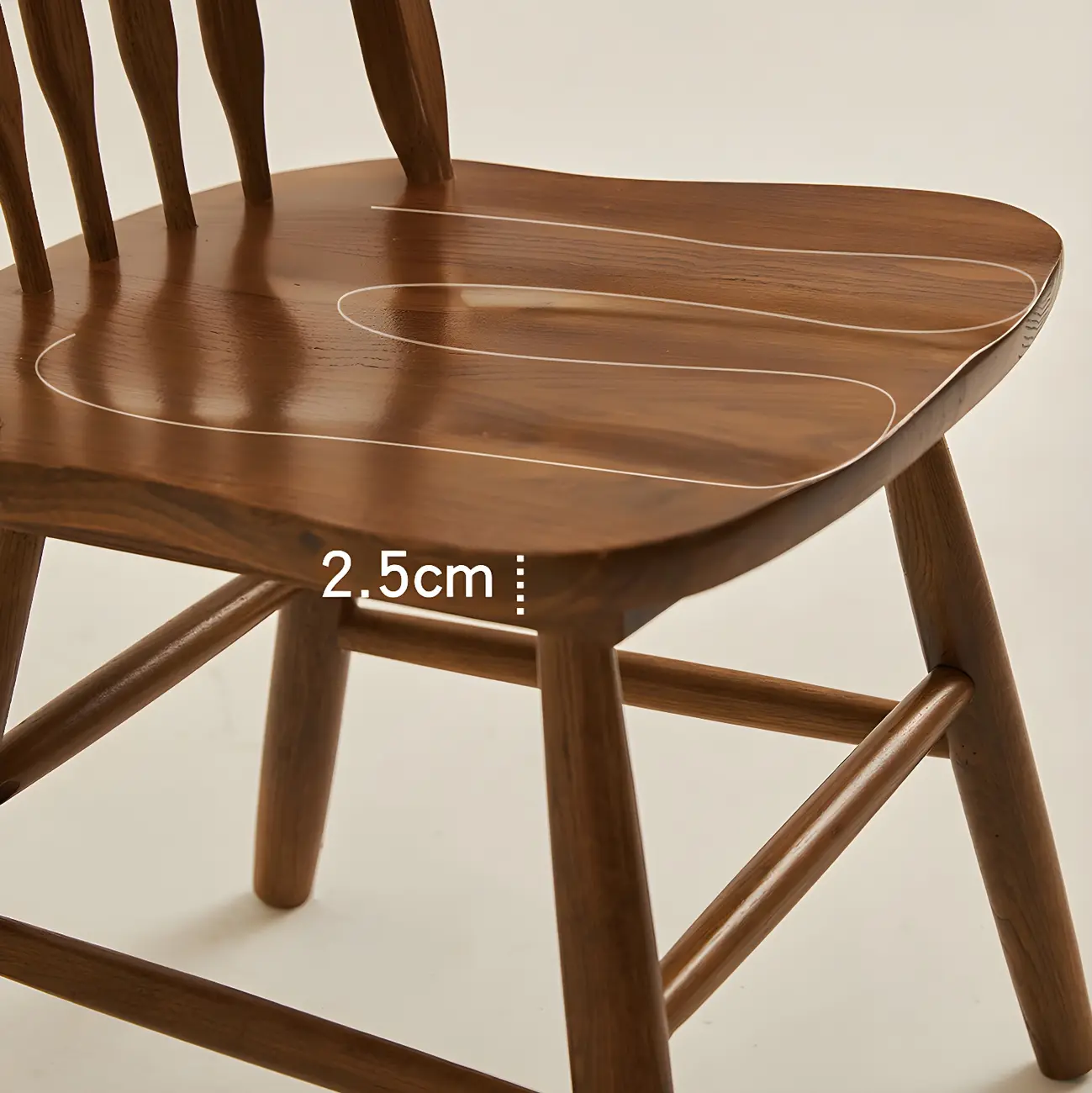 Traditional Windsor Back Solid Wood Dining Chair Set of 2 Image - 15 | homeyfad