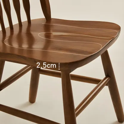 Traditional Windsor Back Solid Wood Dining Chair Set of 2 Image - 15