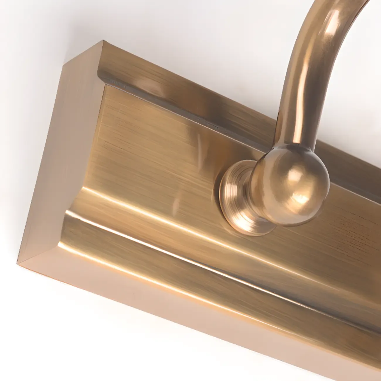 Elegant Brass Geometric Vanity Lamps Above Mirror Image - 9