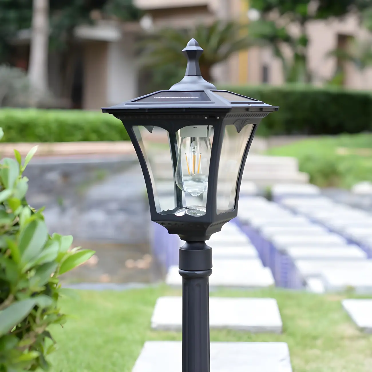 Solar LED Pagoda Bollard Light for Outdoor Landscape Lighting Image - 4 | homeyfad