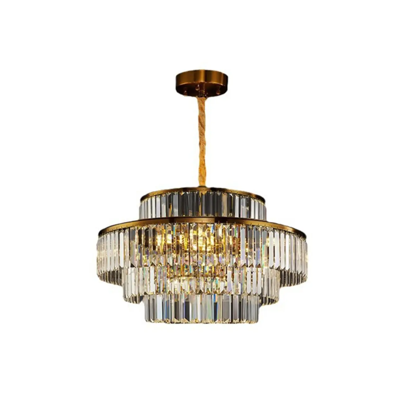 Luxury Crystal Gold Chandelier with Multi-Tiered Design  Image - 9 | homeyfad