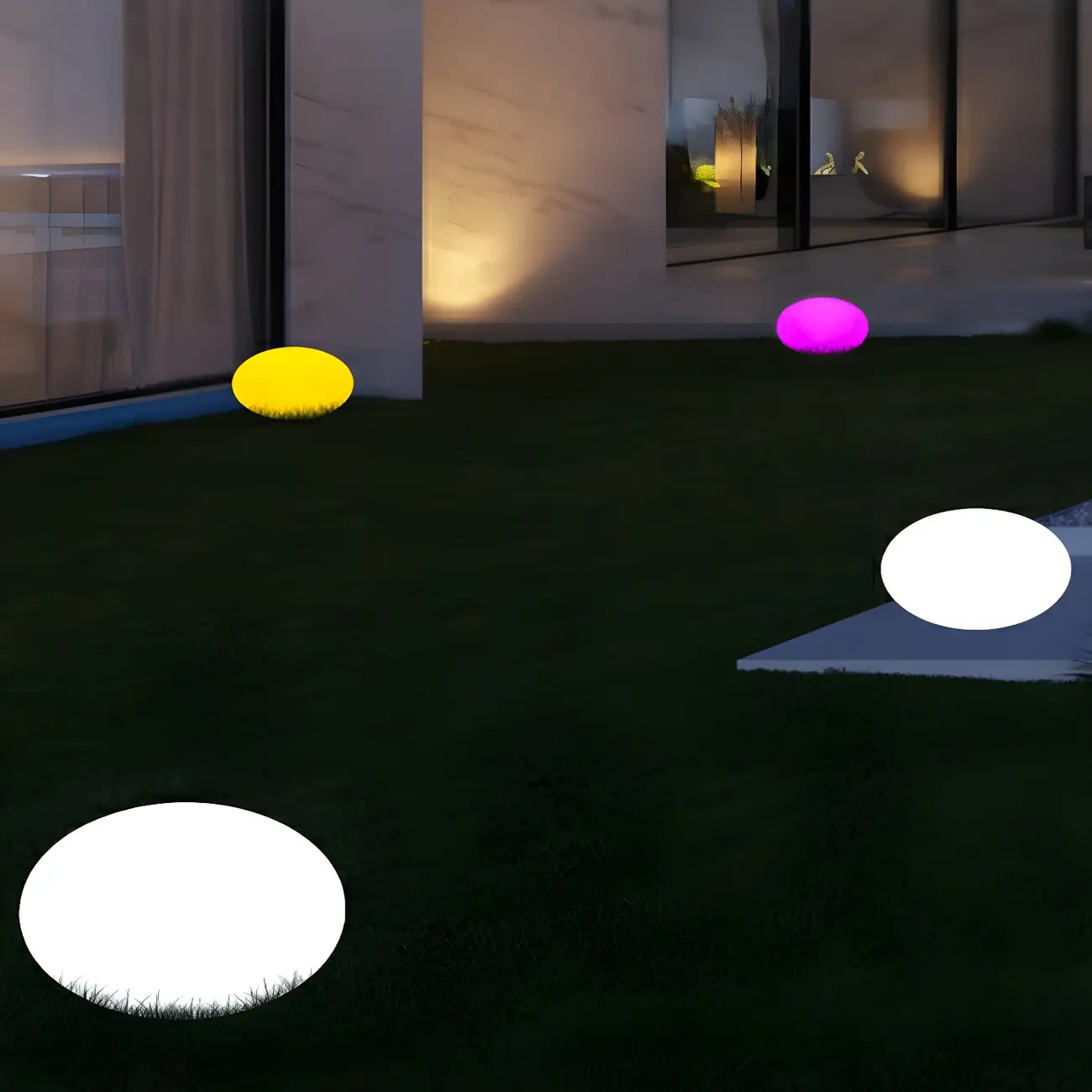 Colorful Egg-Shaped Solar LED Garden Path Lights for Outdoor Decor Image - 1 | homeyfad