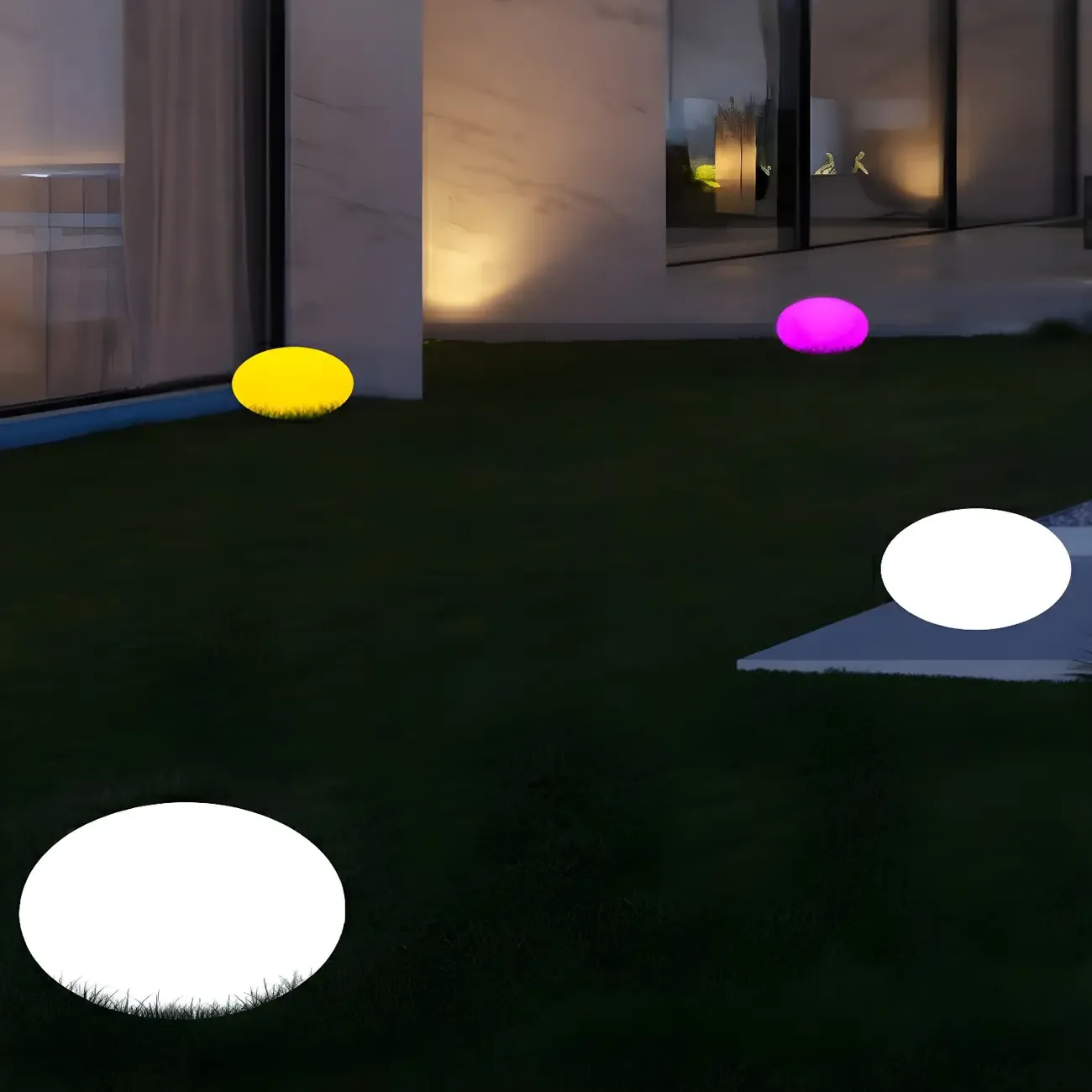 Colorful Egg-Shaped Solar LED Garden Path Lights for Outdoor Decor Image - 1