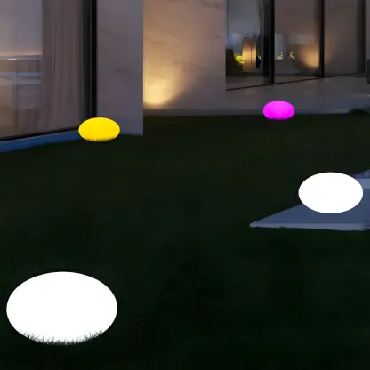 Colorful Egg-Shaped Solar LED Garden Path Lights for Outdoor Decor Image - 1
