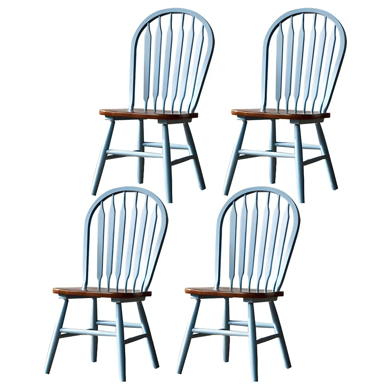 Traditional Windsor Back Solid Wood Dining Chair Set of 2 Image - 16