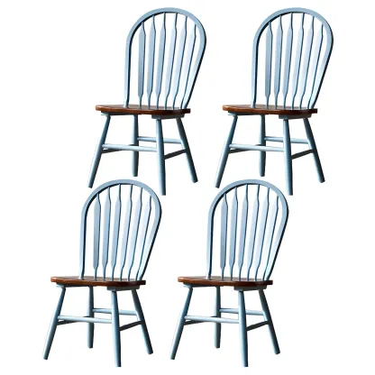 Traditional Windsor Back Solid Wood Dining Chair Set of 2 Image - 16