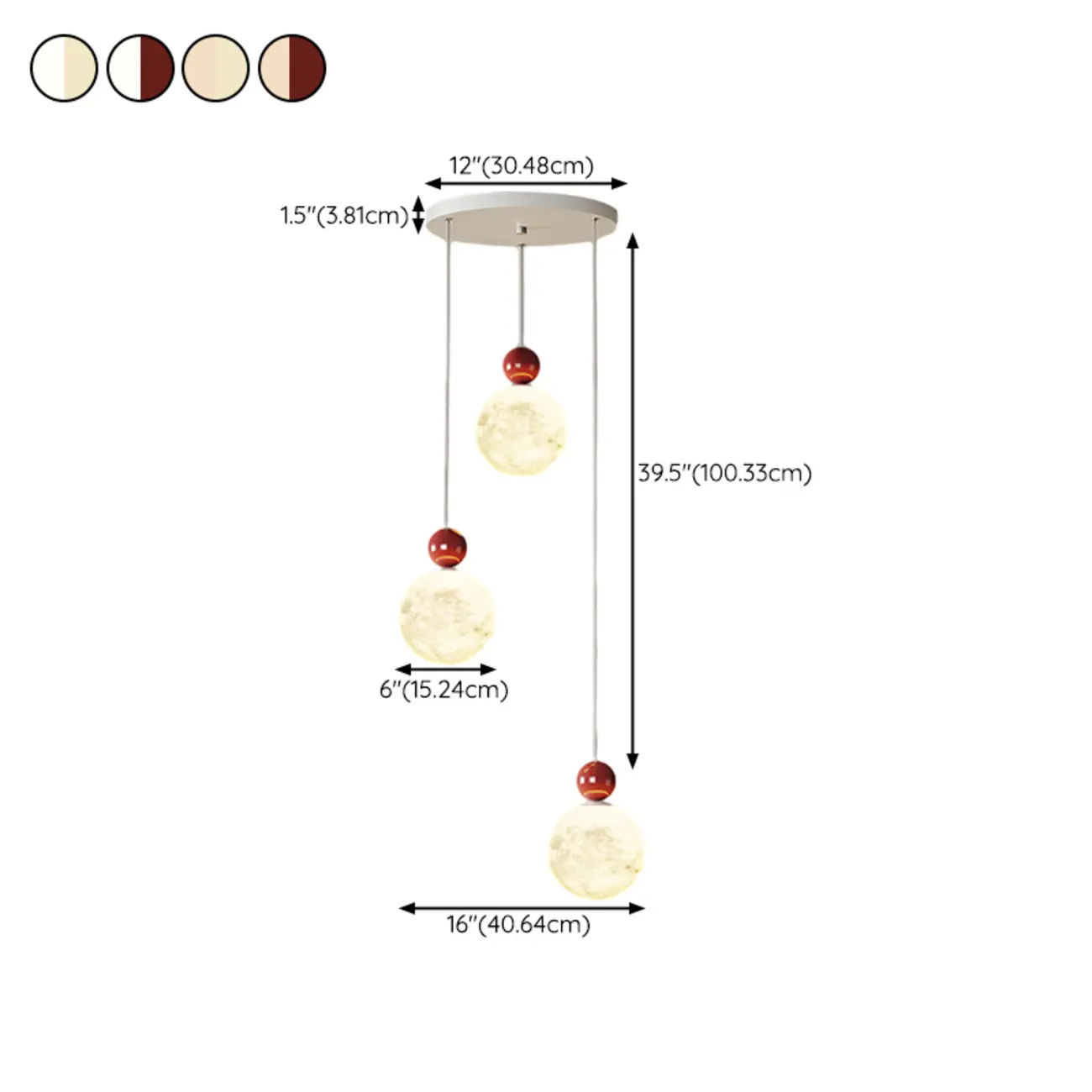 Designer Moon Round Cluster Pendant Light with Beaded Detail for Home Decor Image - 21 | homeyfad