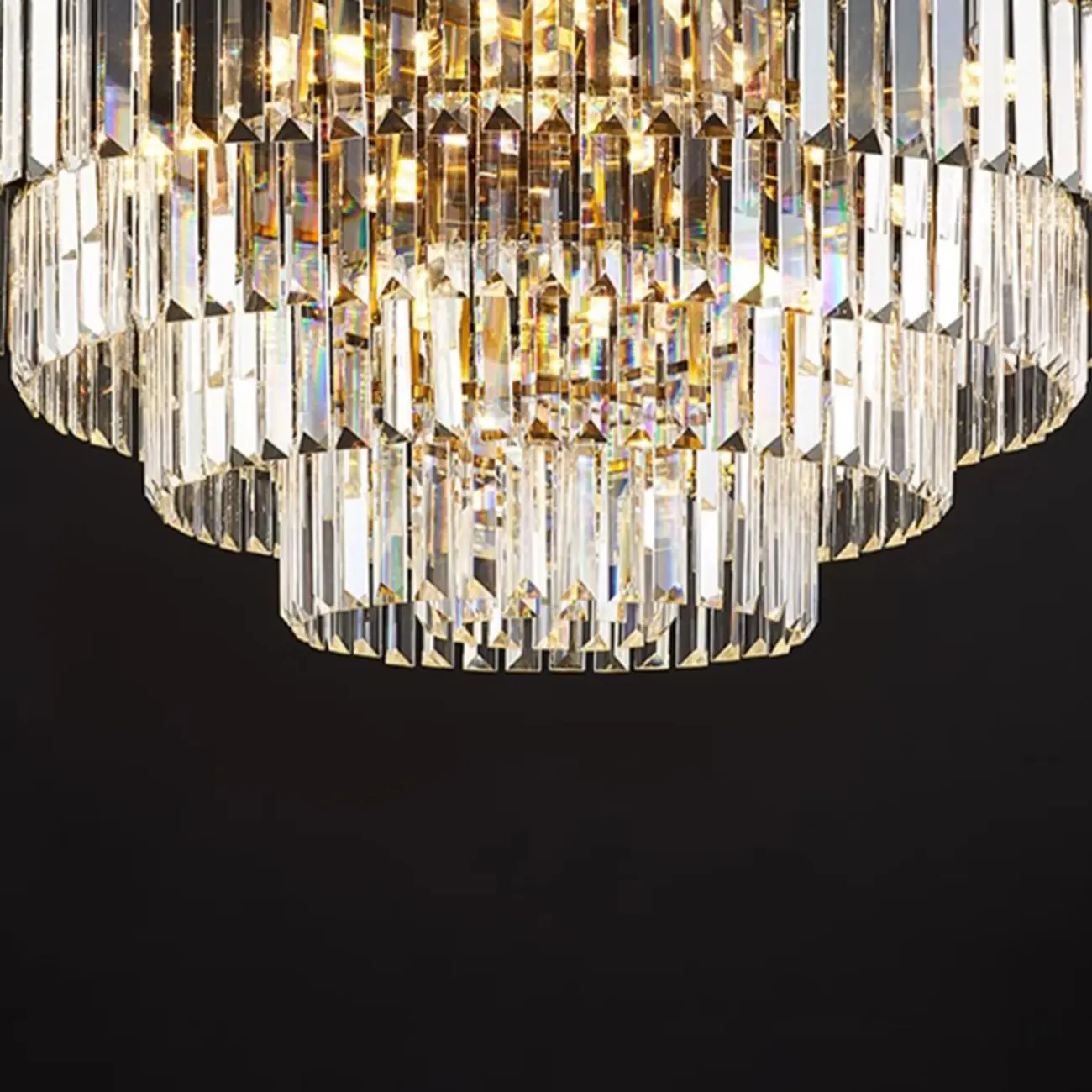 Luxury Crystal Gold Chandelier with Multi-Tiered Design  Image - 11 | homeyfad