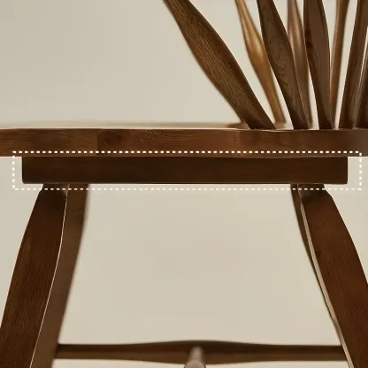 Traditional Windsor Back Solid Wood Dining Chair Set of 2 Image - 17