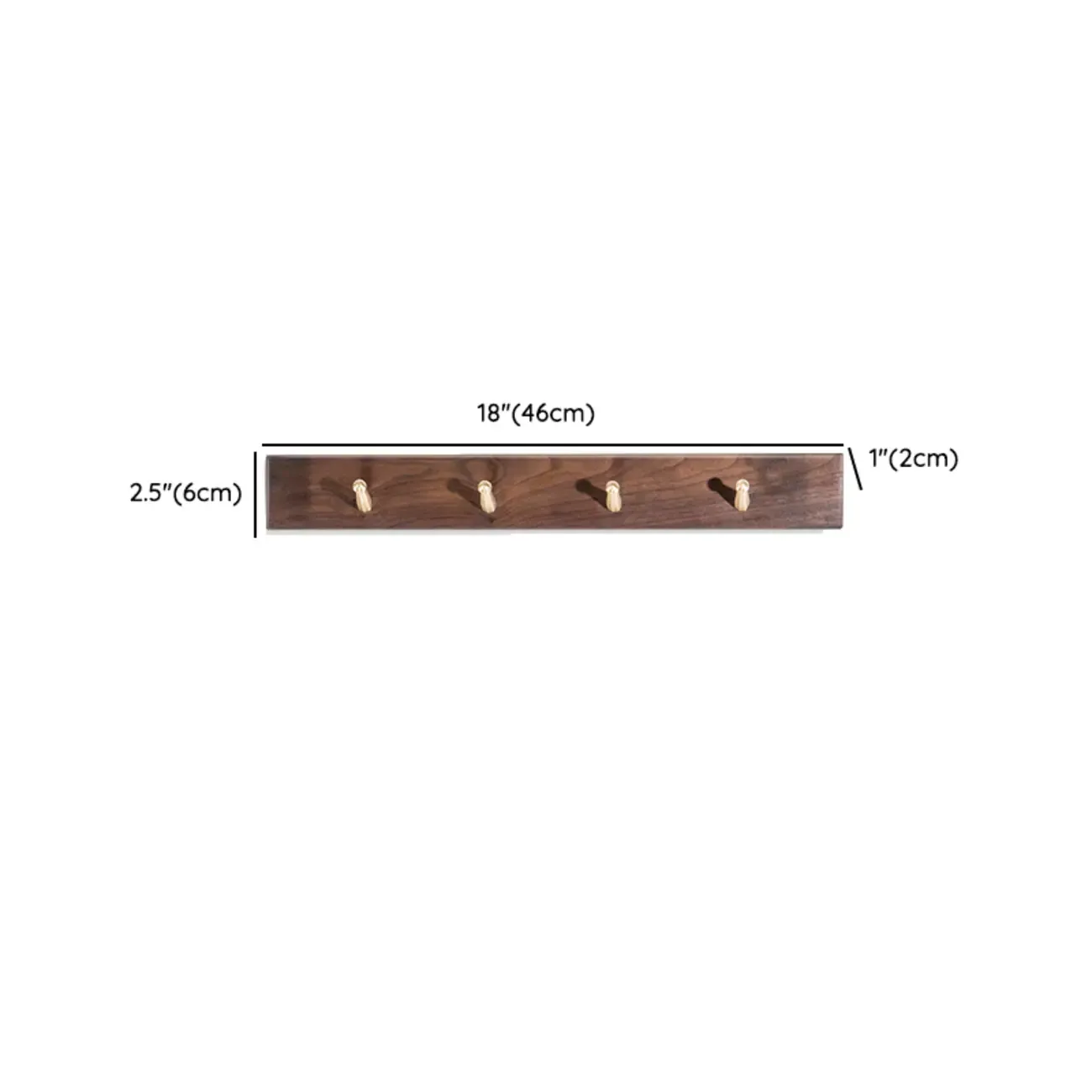 Rustic Wooden Brown Wall-Mounted Coat Rack with Shelves Image - 15