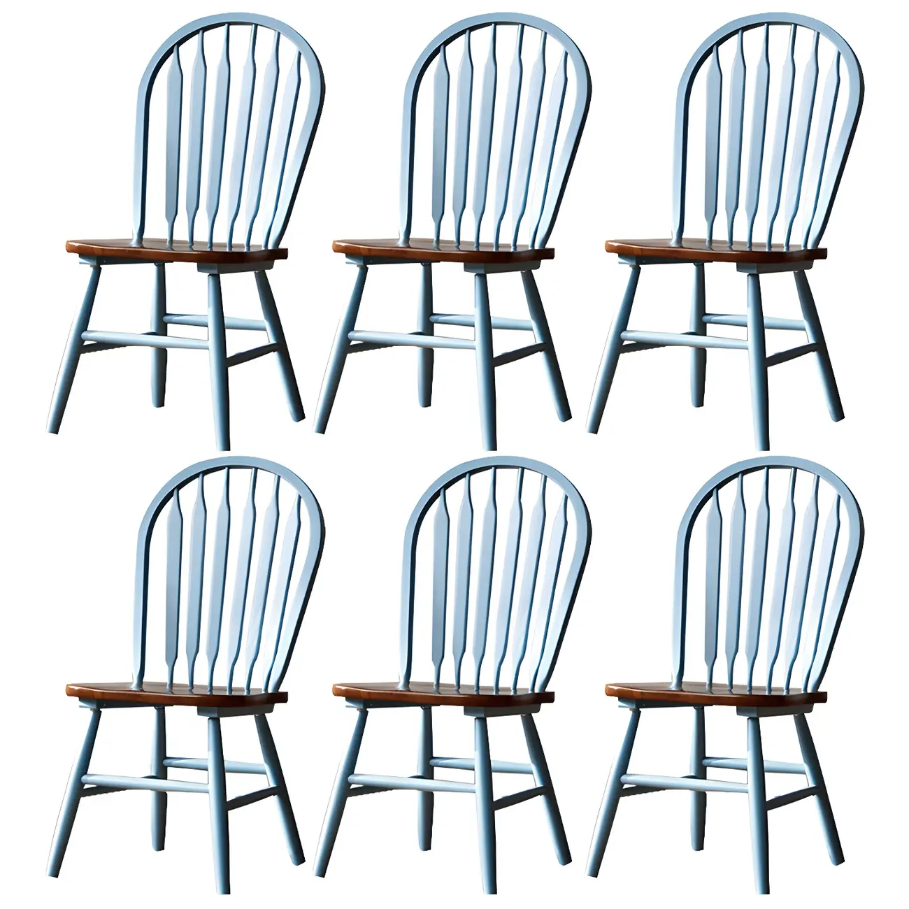 Traditional Windsor Back Solid Wood Dining Chair Set of 2 Image - 18 | homeyfad